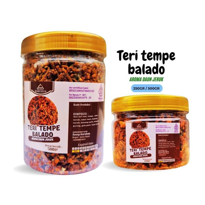 

Teri orek tempe kering balado pedas manis asin tanpa Frozen Sambal teri medan New