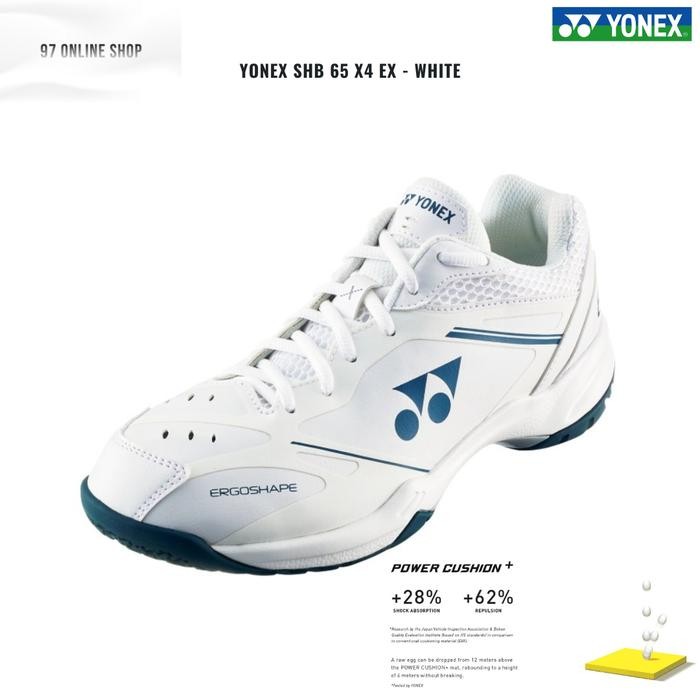 Sepatu Badminton YONEX SHB 65 X4 EX - 4th Gen SHB65X4EX Power Cushion - WHITE