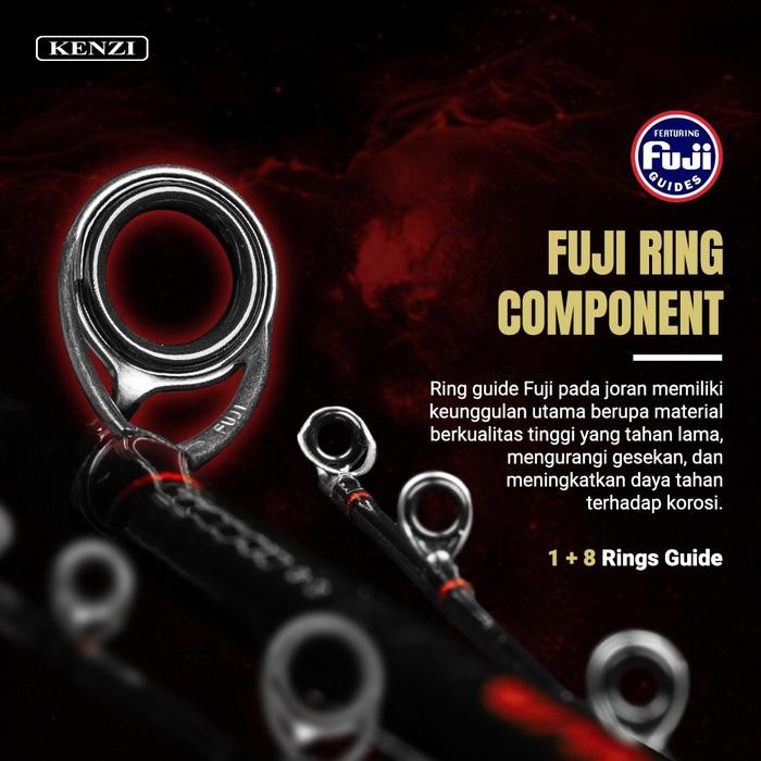 Produk Joran Kenzi Galaxy 1802 BC Fuji Guides PE 1-2 PE 2-3 PE 3-4 Baitcasting Jging Pancing -