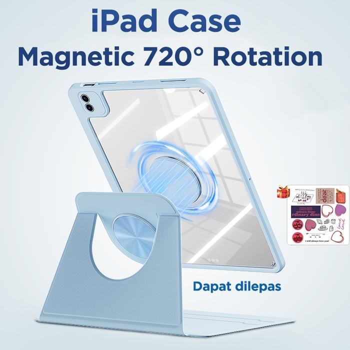 Casing Ipad Magnetic 720Rotation Case For Ipad Air5 Air4 Smart Strong Magnetic Stand Ipad Case For