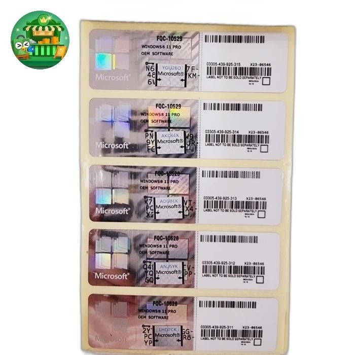 Murah.. Coa Windows 11 Pro Ori Lifetime (Sticker Only )