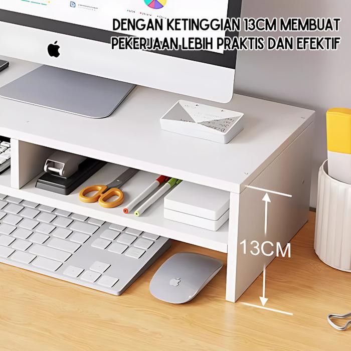 BARU.. MEJA STAND MONITOR DUDUKAN KOMPUTER MEJA KERJA KOMPUTER RAK PENYIMPANAN RAK MEJA LAPTOP