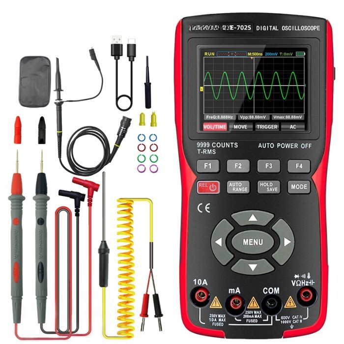 XEAST Portable Oscilloscope XE-702S XE-703S Digital Oscilloscope, Multimeter & Signal Generator
