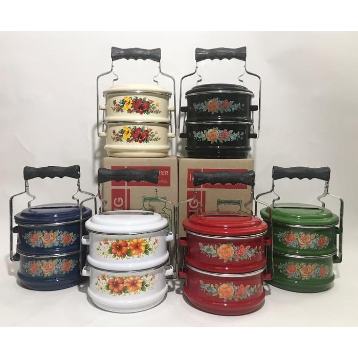 RANTANG ENAMEL 14CM / 2 SUSUN