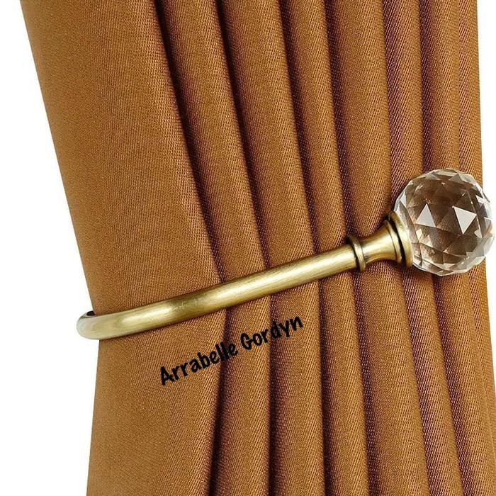 Hook Pengkait Gorden Kristal Mewah Model 'U' Dekorasi