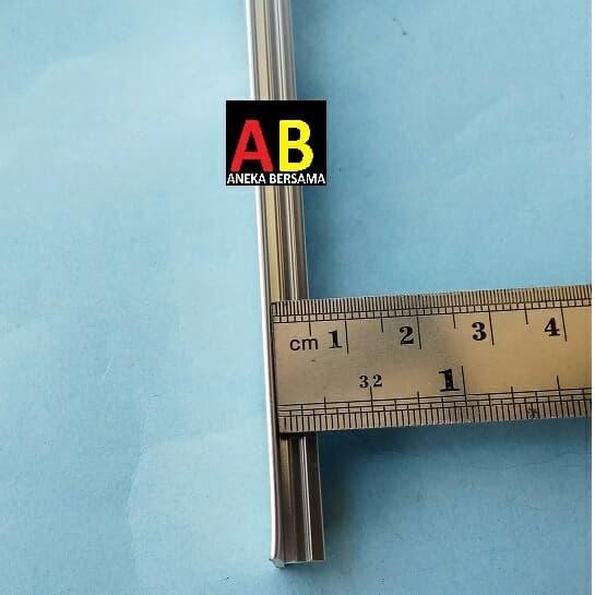 Ready..!! Lis T Aluminium Silver 1.5Cm X 0.5 Panjang 150Cm