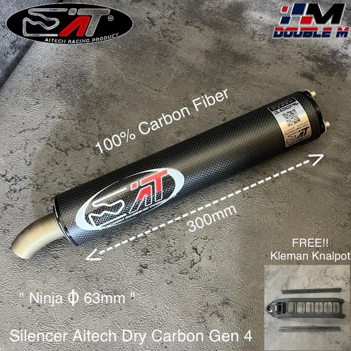 SILENCER SELENCER KNALPOT AITECH 2TAK DRY CARBON KARBON