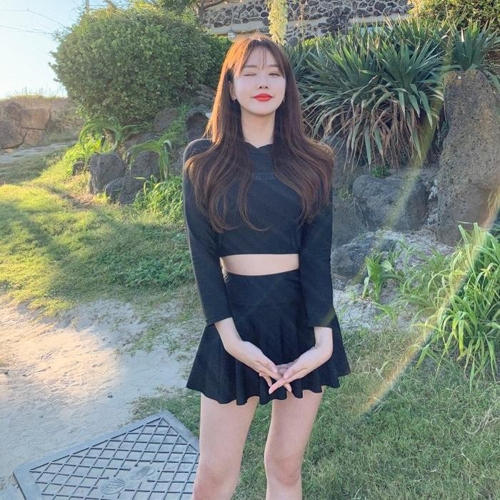 Swimsuit wanita rashguard rok baju renang diving surfing