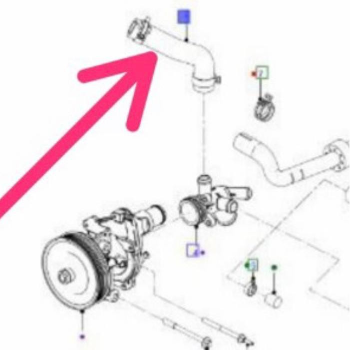 SELANG BYPASS HOSE WATER OUTLET WATERPUMP FORD RANGER 2.2 ORIGINAL KUALITAS TERBAIK