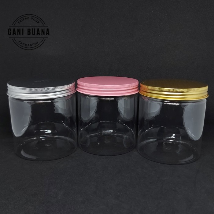 (Allthebest) TOPLES JAR 500ML TUTUP ALMUNIUM SILVER/GOLD