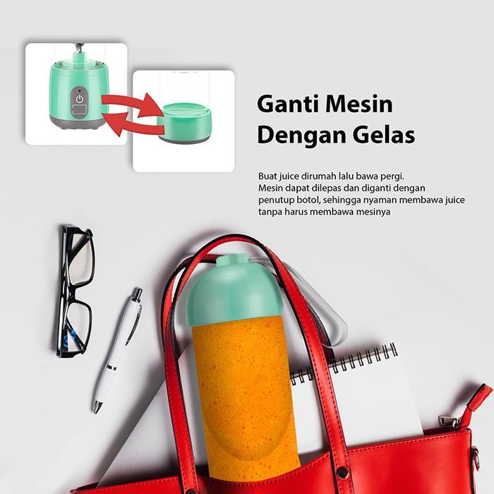Extra Set Gelas & Cup Usb Blender Portable Konka Kj-60U2 Gratisongkir
