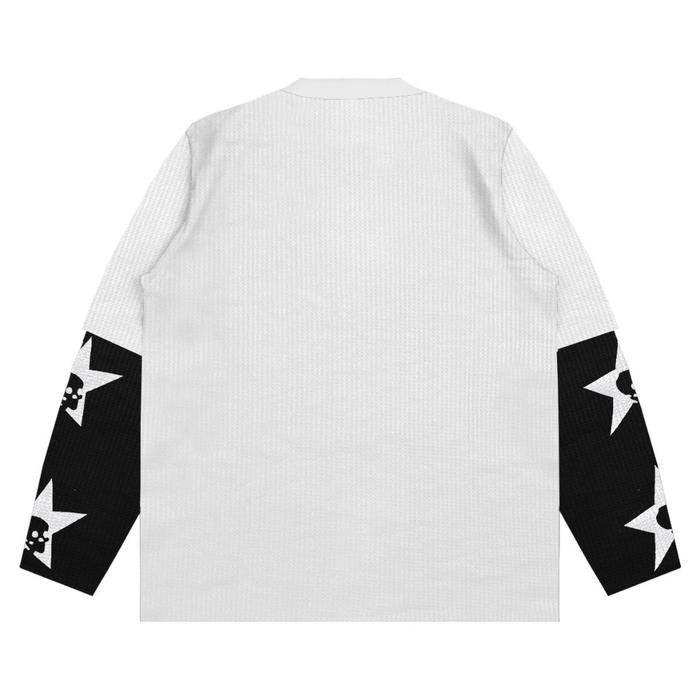Long Sleeve Double Layer Waffle Fillingstreet - Stroy White