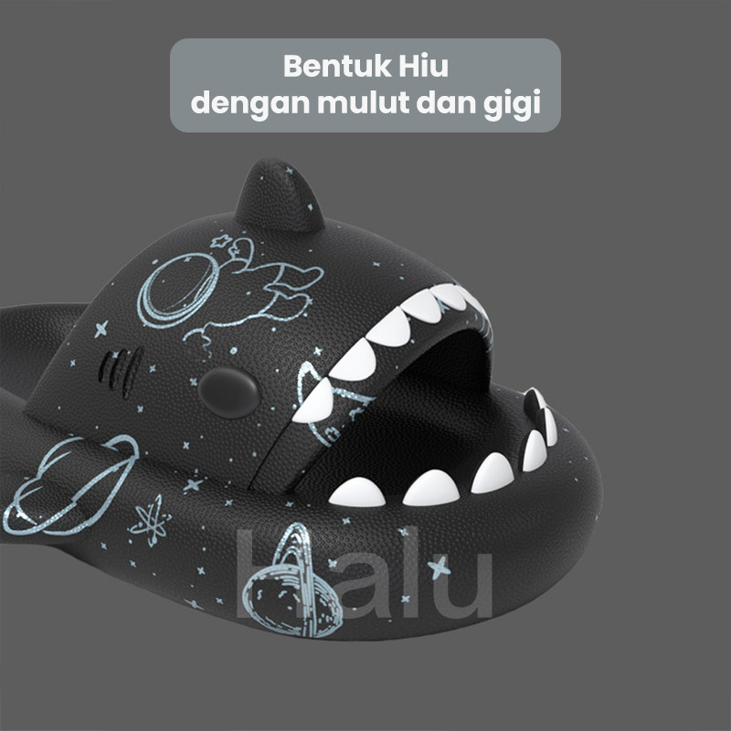 SANDAL HIU KARTUN SENDAL SHARK DEWASA SANDAL KARET HIU DEWASA COUPLE PRIA WANITA SANDAL SLIP ON