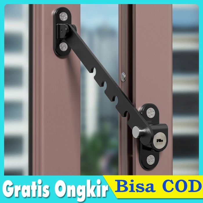 Top Pean Jendela Lamskar Ramskar Hak Angin Jendela Stainless Tebal Kunci Pengaman Jendela Safety