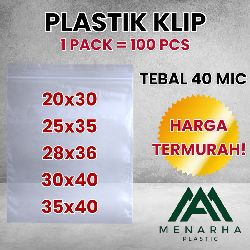 Plastik Klip/ Plastik Ziplock/ PE Zipper Baju Tebal