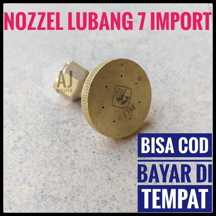 Nozzel Nozzle Sprayer Kuningan Lubang 7 dan 8 Import