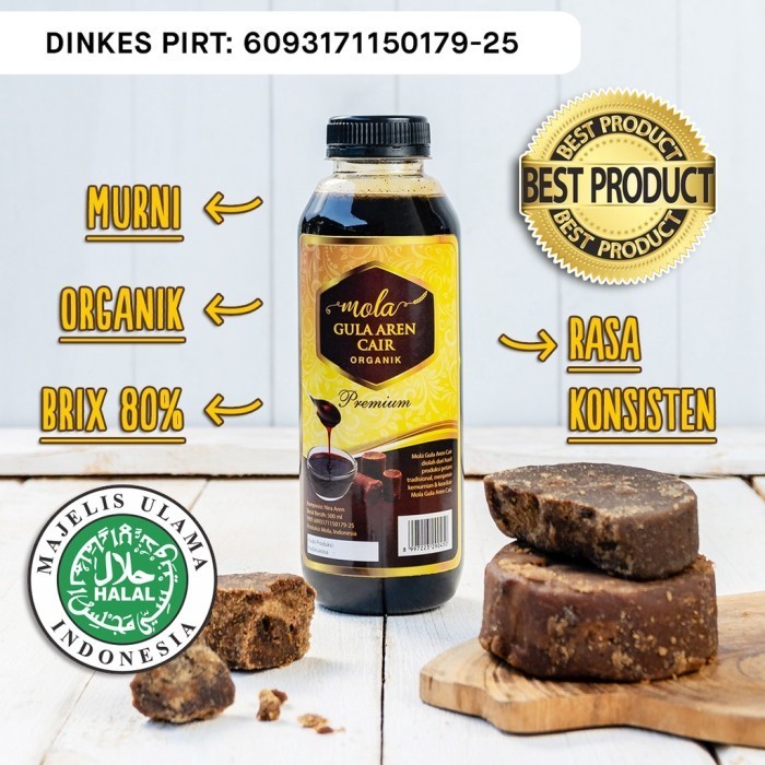 

(Allthebest) Gula Aren Cair Premium Organik 500 ml