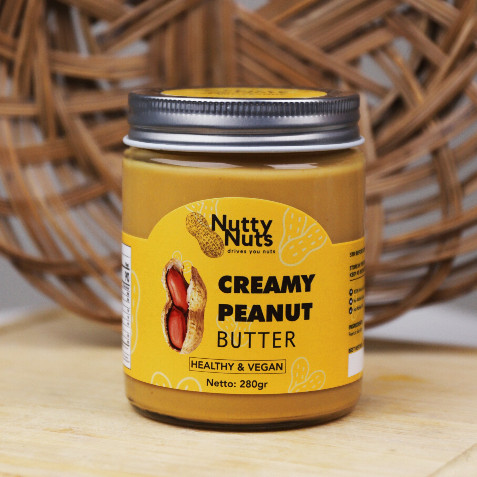 

Natural Creamy Peanut Butter 280Gr Nuttynut Elai Acang Dan Ehat