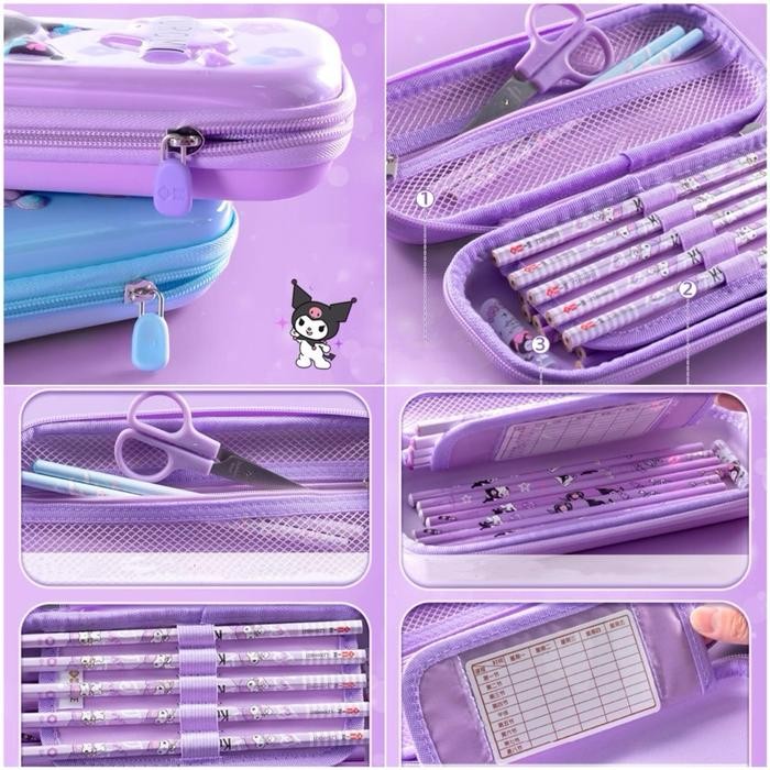

Bentley - Kawaii Sanrio Eva Pencil Box Kotak Pensil Kuromi Melody Iigen