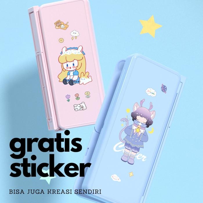 

Bentley - Kotak Pensil Lipat / Tempat Pensil Multifungsi( Stiker&Spidol)