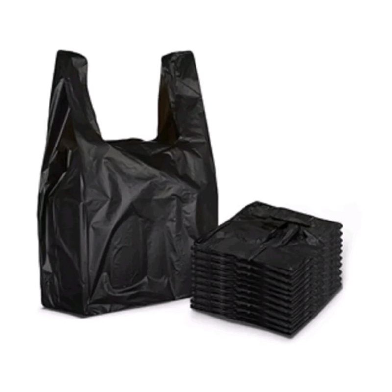 Rumahleha Kantong Plastik Besar Kresek Jumbo Hitam Kantong Sampah Besar Dengan Pengikat Ukuran 50Cm