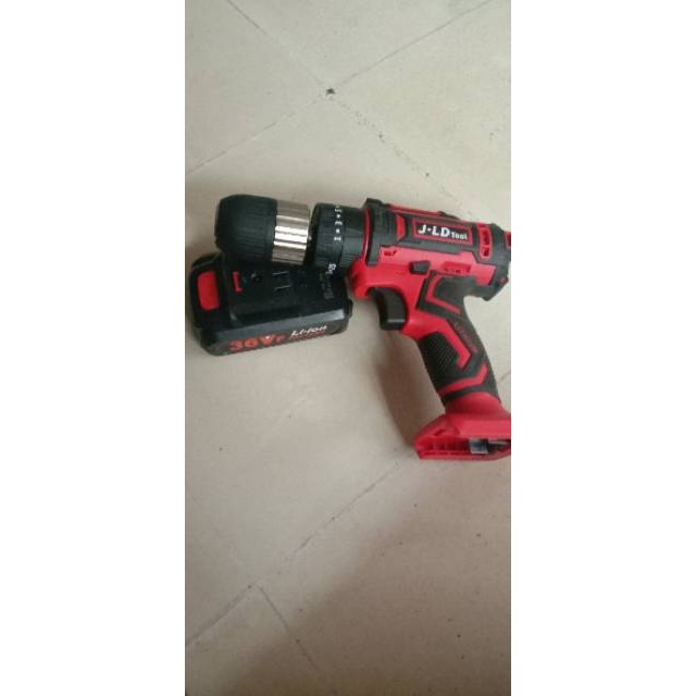 Eleganterra Cordless Drill Jld 36V Impact Drill 13Mm Set Koper Bor Baterai Jld 36Volt