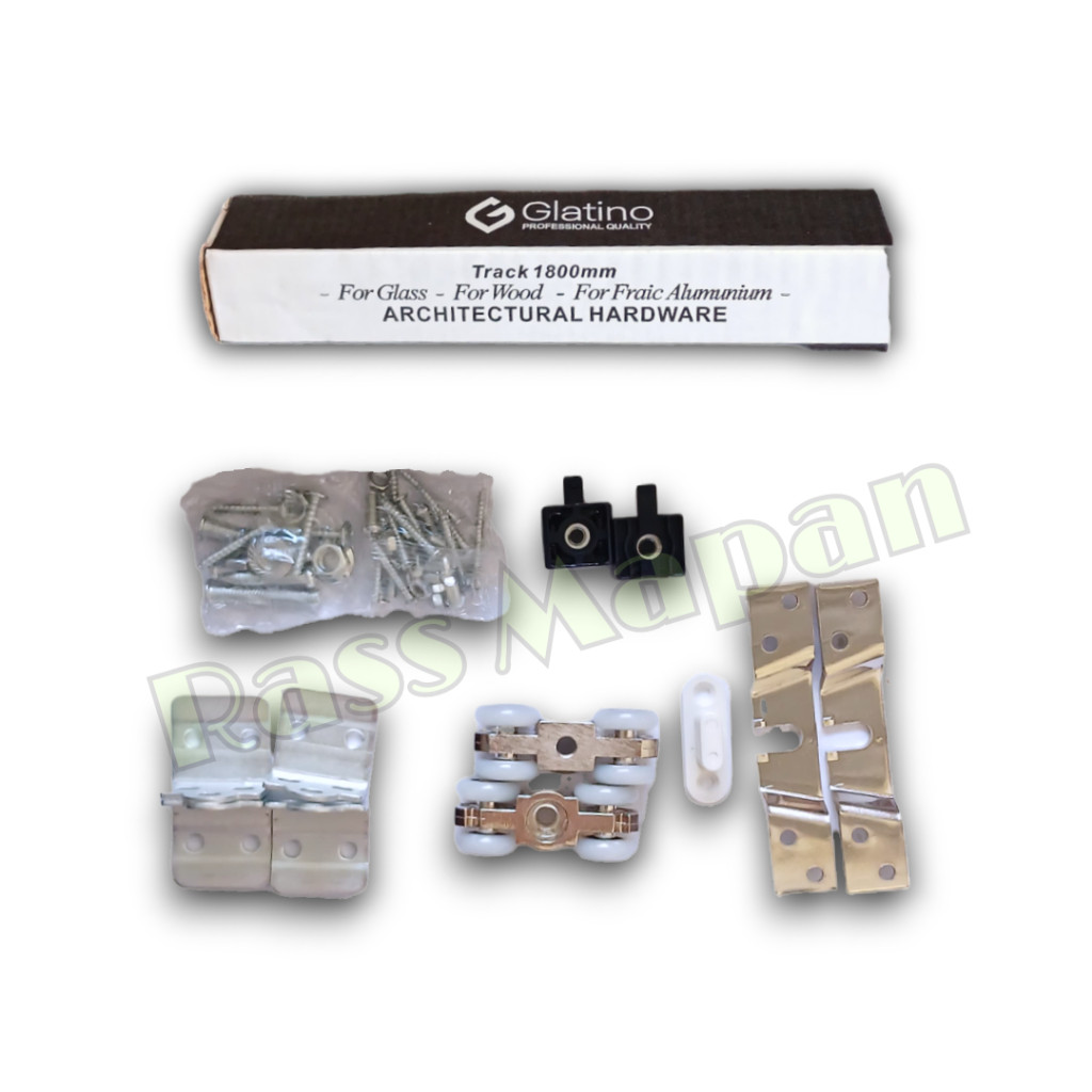 Eleganterra Rel Sliding / Rel Track / Rel Track Sliding Untuk Pintu Kayu, Aluminium Atau Besi Merk