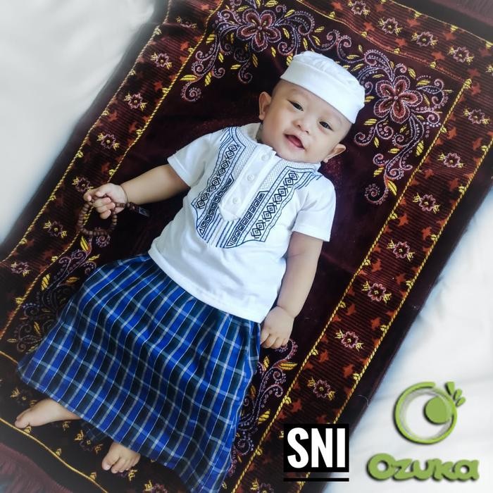 BEST SELLER Ozuka Baju Muslim KKS-02 Sarung Koko Peci Anak Bayi Laki-laki 1-2 tahun