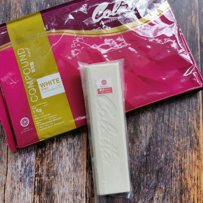 

JTTOP" TERMURAH! COLATTA WHITE CHOCOLATE COMPOUND COKLAT PUTIH REPACK 200 GR