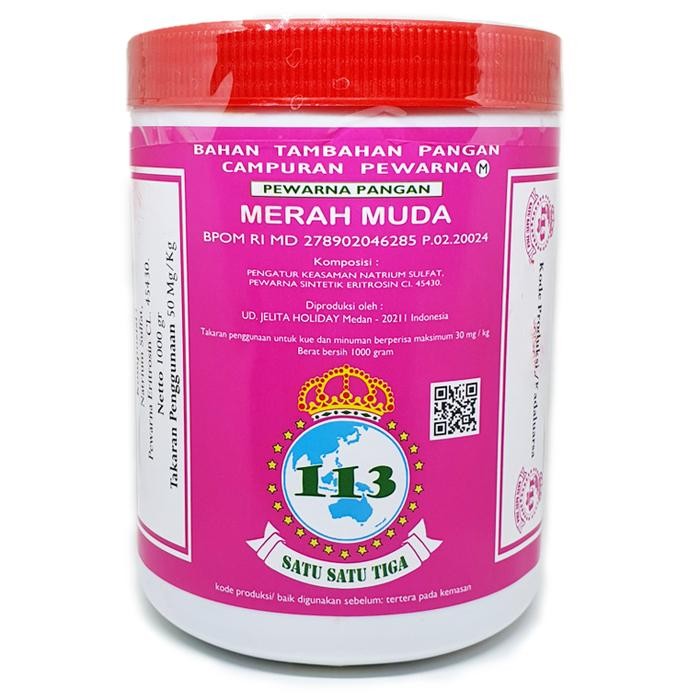 

JTTOP" PEWARNA MAKANAN MERAH MUDA/ FOOD COLORING ROSE PINK 1000 GR
