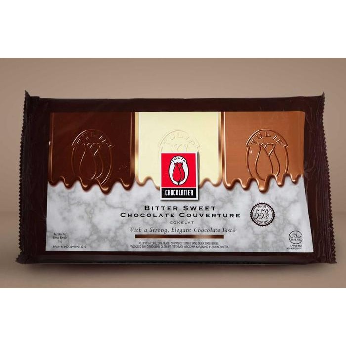 

JTTOP" TULIP BITTERSWEET COUVERTURE CHOCOLATE 1KG - GOSEND GRAB