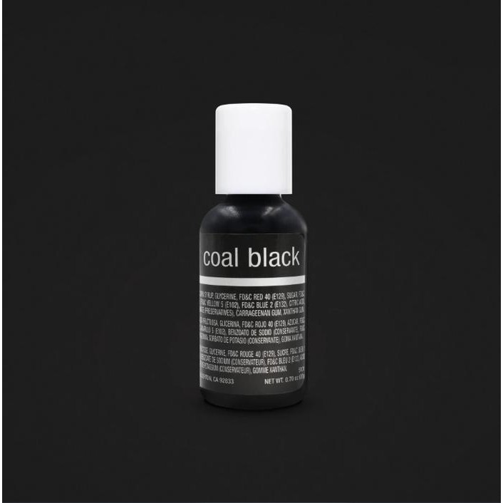 

JTTOP" COAL BLACK CHEFMASTER LIQUA-GEL FOOD COLORING 20 ML