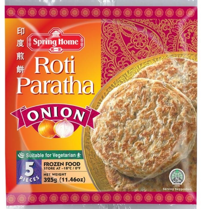 

JTTOP" TYJ OS ROTI PARATHA PLAIN, ONION, WHOLEMEAL 325G - FROZEN