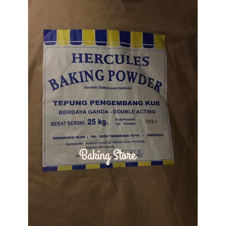 

JTTOP" BAKING POWDER HERCULES DOUBLE ACTING - REPACK 500GR