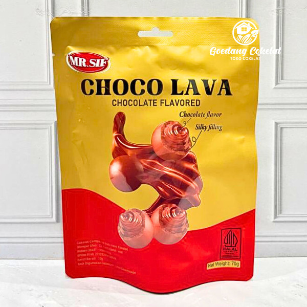

Mamam_Asoy Mr.Sif Choco Lava Coklat Susu Bulat Dengan Filling Coklat Strawberry Susu 70G