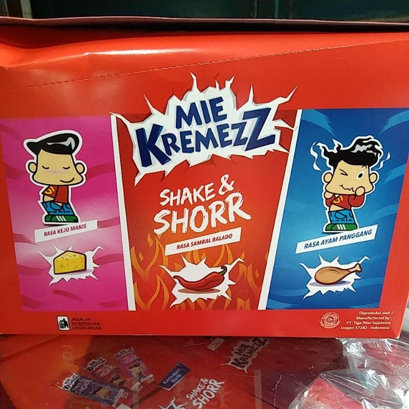 

Mamam_Asoy Mie Kremezz Shorr Isi 20 Pcs Rasa Keju Manis Ayam Panggang Balado