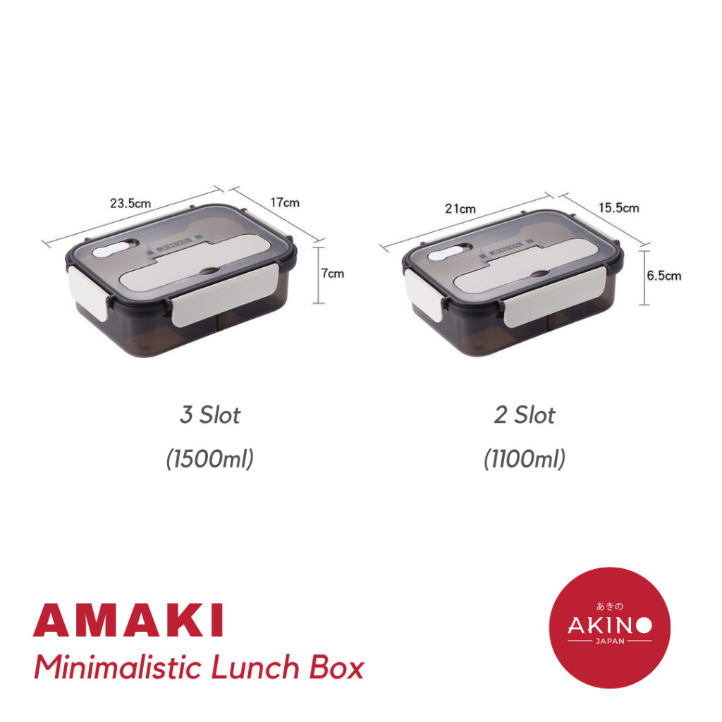 

Mamam_Asoy AkinoAmaki Bento Box Makanan Simpel Tempat Makan Bekal Minimalis Kedap Udara Aesthetic