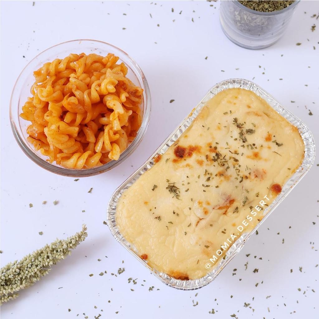 

Mamam_Asoy Spaghetti / Macaroni Brulee Satuan Per Cup / Pasta Panggang