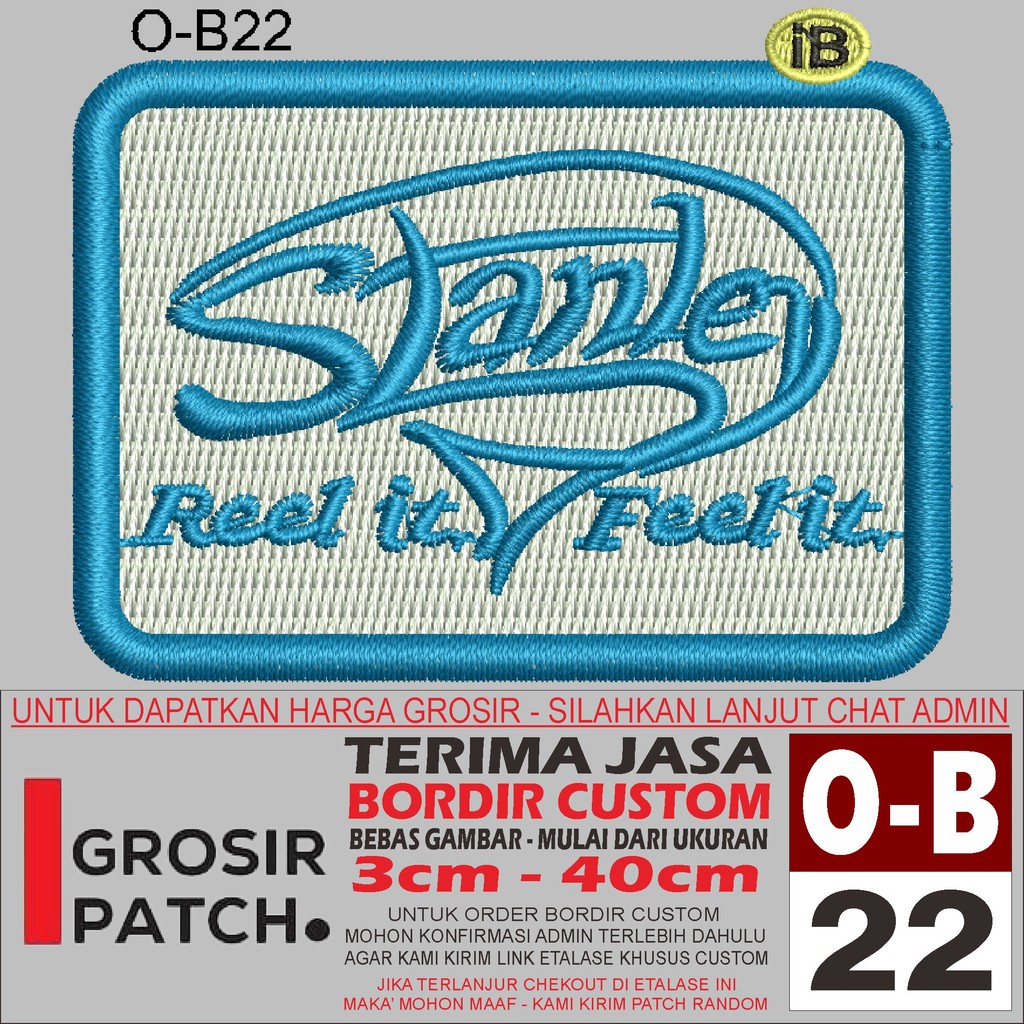 MB PATCH BORDIR O-B22 LOGO STANLEY AKSESORIS/EMBROIDERY