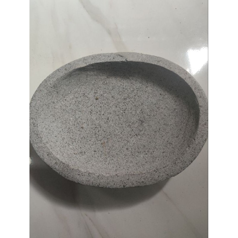 (Homelytouch Cobek Oval /Cobek Batu Asli/Cobek Penghalus Bumbu