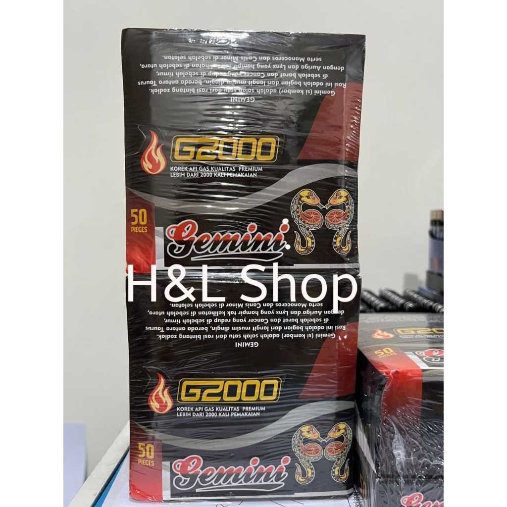 (Homelytouch Korek Api Roda G2000 Kepala Hitam Tipe Gemini