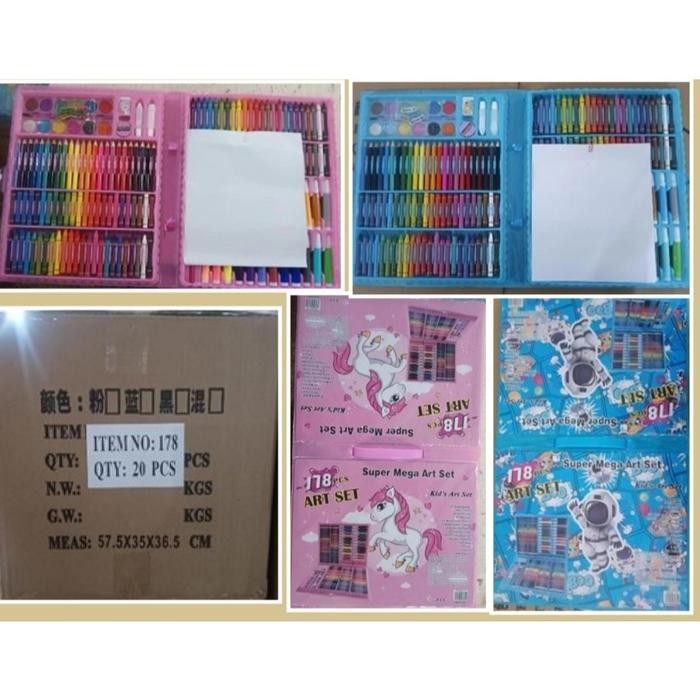 

Crayon Set 208 Alat Mewarnai Warna Set 208Pcs Pensil Warna Krayon Set