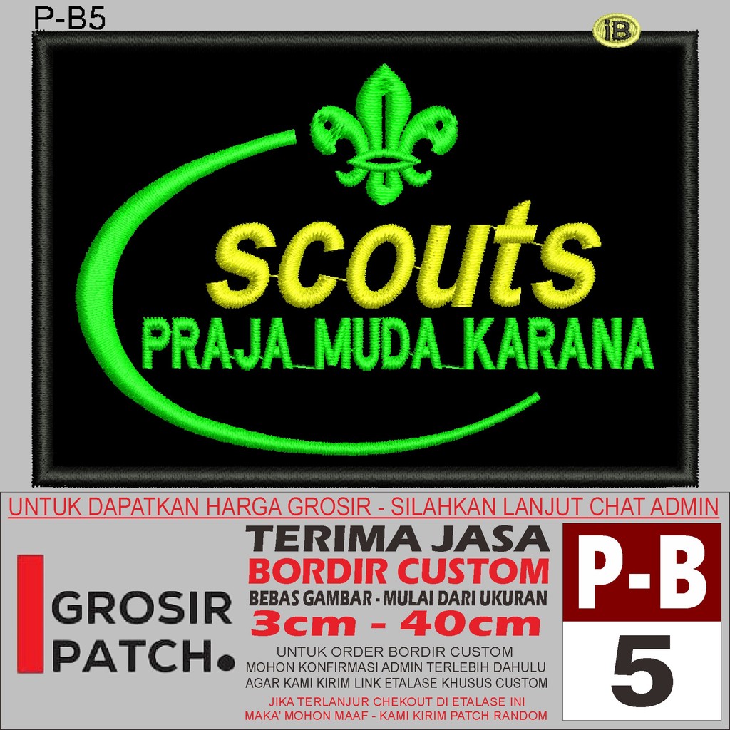 MB PATCH BORDIR P-B5 LOGO SCOUT AKSESORIS/EMBROIDERY