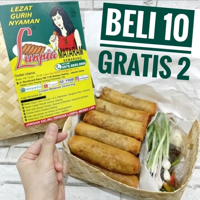 

Lunpia Goreng PO 10 pcs - Lunpia Mataram Semarang Lumpia