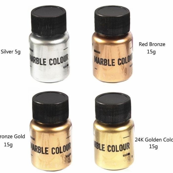 YOK DI CO. PIGMEN PEWARNA BUBUK RESIN WARNA MARBEL GOLD SILVER