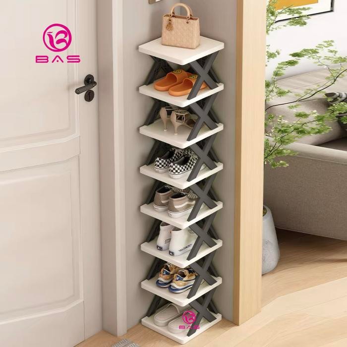 BAS Rak sepatu susun tempat sepatu rak sendal X 8 layer