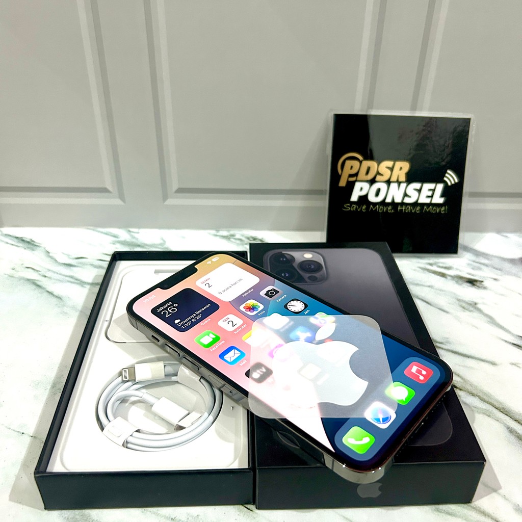 IPHONE 13 PRO MAX GRAPHITE 128GB MULUS FULLSET EX RESMI DIGIMAP
