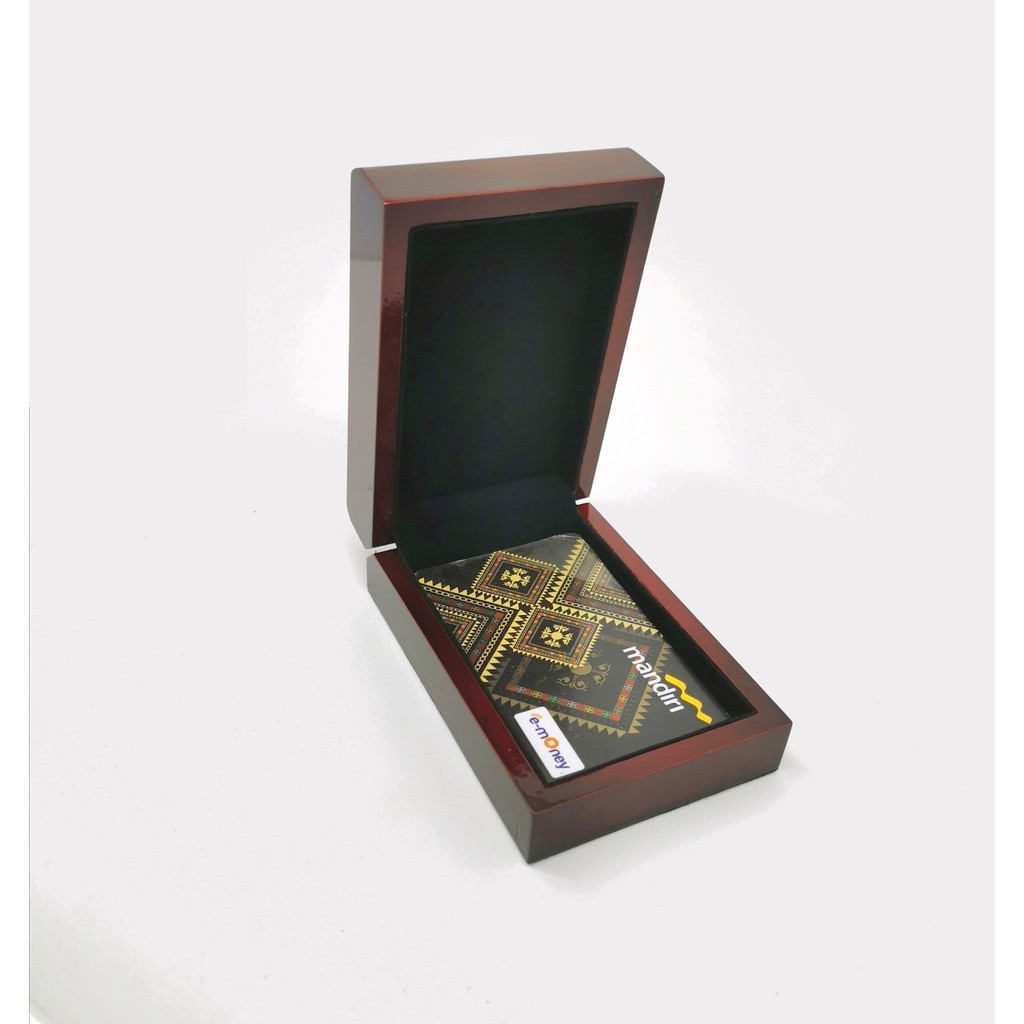 Kotak Kartu Emas Antam Berbahan Kayu Mewah / Box Tempat Penyimpanan Logam Mulia Emas Batangan Cocok