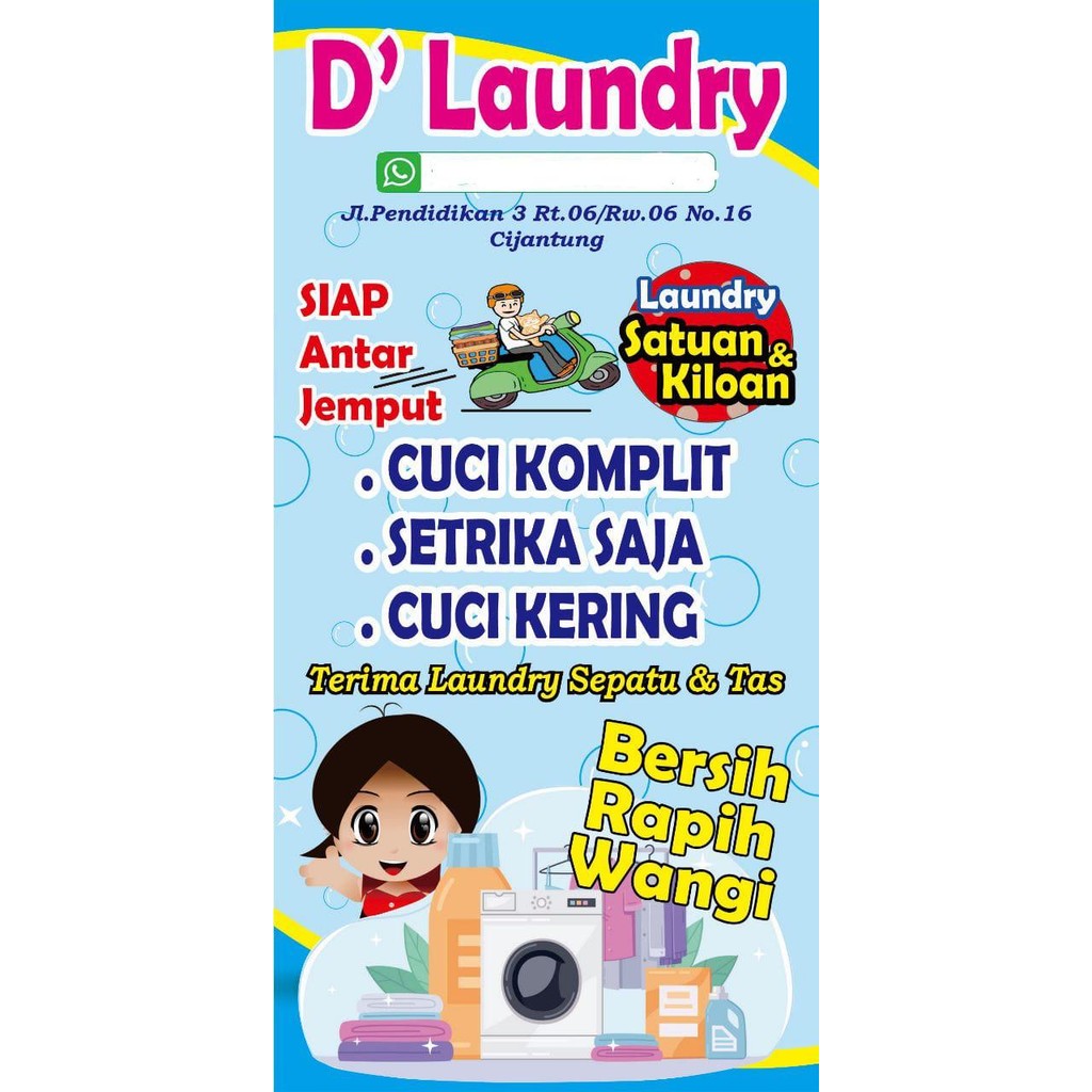 PREMIUM Brosur Laundry sekolah les bimbel