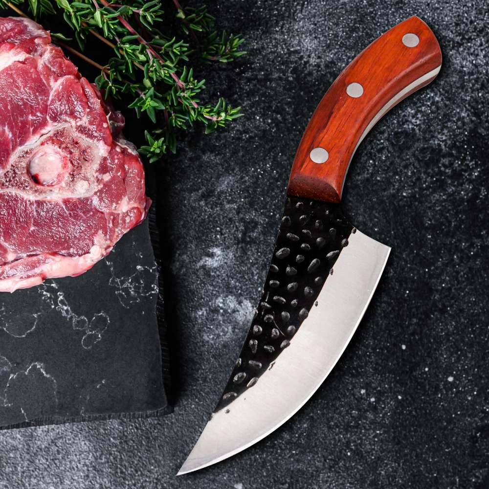 

Alat XITUO Pisau Daging Tajam Carbon Steel 60 HRC Forged Butcher Knife - DL040 Potong